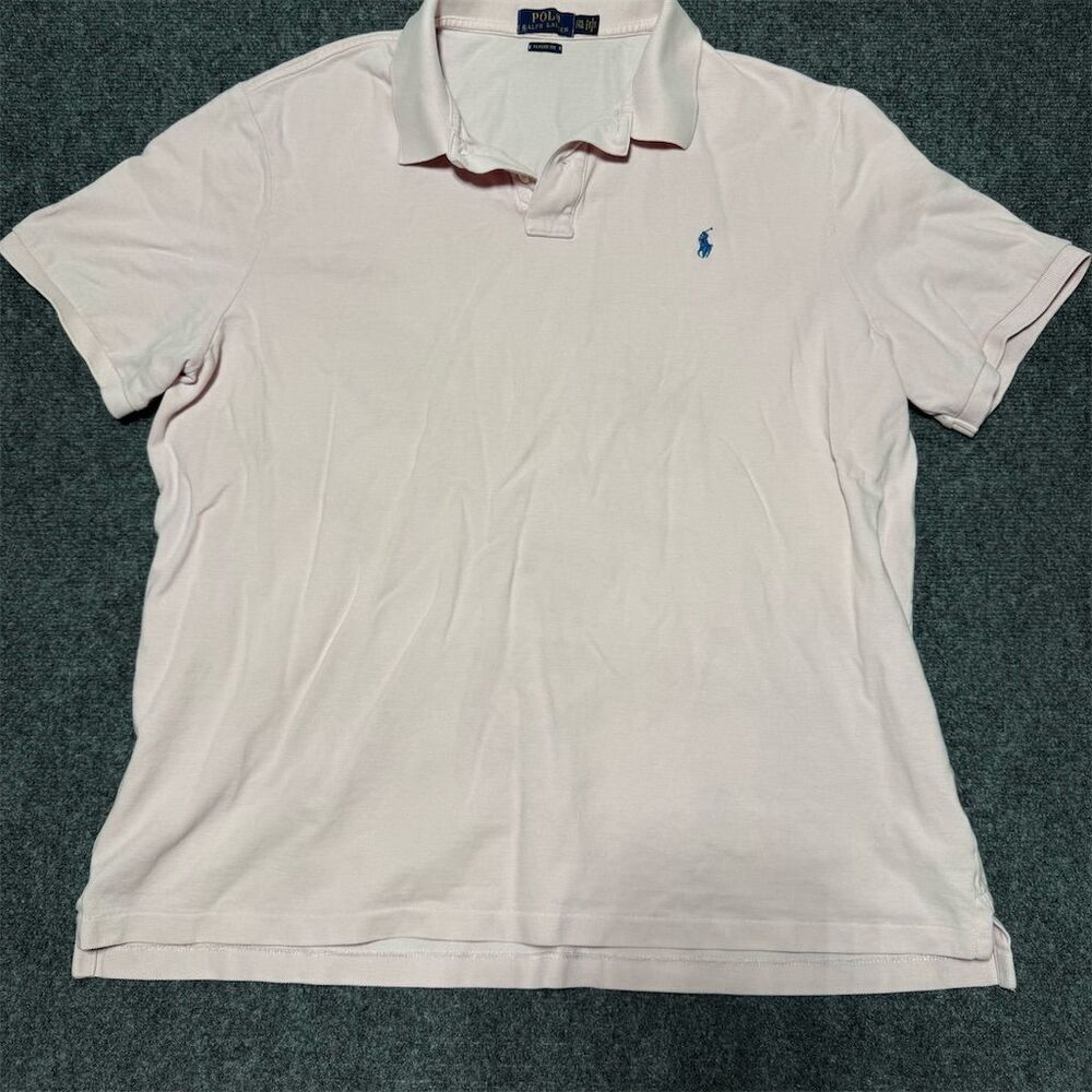 Ralph Lauren Men's 2XL Pink Classic Fit Polo Shirt Short Sleeve Casual